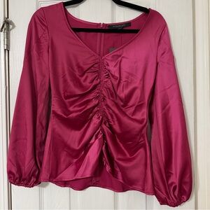 Marc New York Pink Satin Blouse
